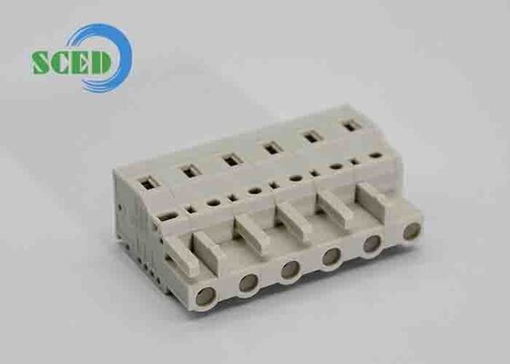 Blok Terminal Plug In 2P hingga 24P Menampilkan Kontaktor Perunggu Fosfor dan Rentang Peringkat Tegangan 300V hingga 600V untuk Industri