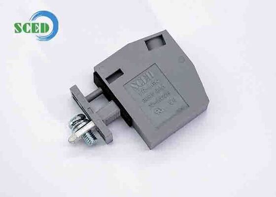 Perumahan PA66 UL 94V 0 Melalui blok terminal panel dengan lebar terminal 10,00mm dan plating nikel yang menyediakan solusi kabel panel
