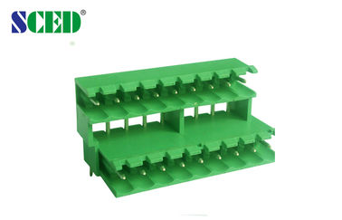 Lapangan 5.08mm Plug - in Terminal Block Header Soket Pria 300V 18A 2 x 2P - 24 x 2P