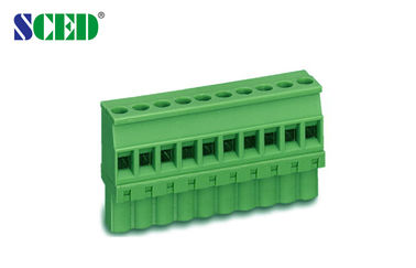 300V 18A Plug In Terminal Block Female untuk Komunikasi, Panel Mount