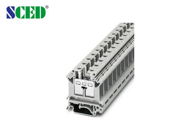 Lebar terminal 12.2mm Terminal Din Rail Blok 600V 85A AWG 22 - 4