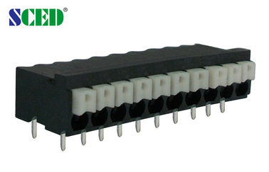 3.50mm Spacing Spring Terminal Memblokir Bahan LCP 16-22 AWG Dengan Tombol Push